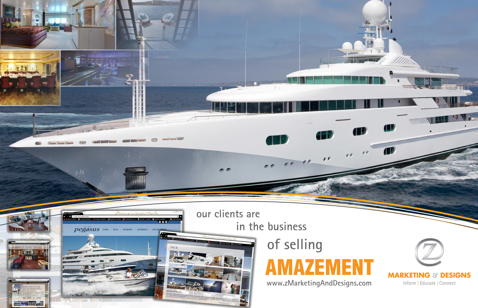 Z Marketing & Designs - Mega Yacht Client